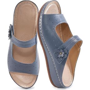 FUDYNMALC Womens Slides Sandals Orthopedic: Comfortable Summer Beach Platform Shoes Ladies Dressy Walking Wedge