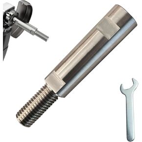 Neeki 4-1/2" Stainless Steel Angle Grinder Extension Shaft, Angle Grinder Extension Adapter, 1-1/2" Thread Length, 5/8"-11 Threaded Arbor, Suitable for Polishing and Airway Wheels/Cloth Wheels,
