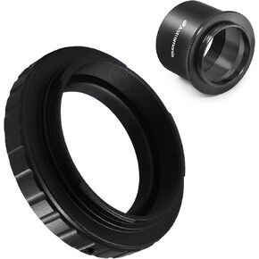 Astromania 2" T-2 Focal Camera Adapter for SLR Cameras - Bundle with - Metal T-Ring Adapter for Canon EOS