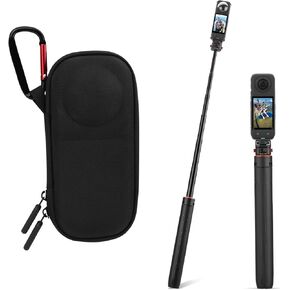 Portable Small Case & 64in Selfie Stick Tripod, Carrying Storage Bag Protective Cover Hard Shell Travel Protector and Extendable Stand with Quick Release Accessories