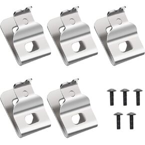 5Pcs Belt Clips For Dewalt, 304 Stainless Steel Hook Clips Drill Clips Tool Kit With Screws Belt Replacement for Dewalt N268241 Fit for 20V Power Tools DCD980 DCD980L2 DCD985L2 DCD985