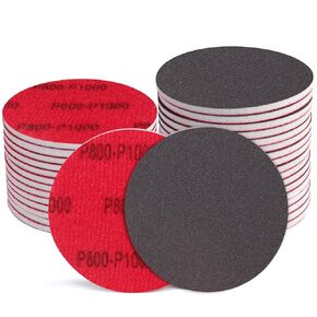 18Pcs 5 Inch Hook and Loop Sanding Sponge Discs 800 Grit Wet Dry Sandpaper with Buffer Backing Pads for Random Orbital Sander Curved Surface and Large-Area Sanding for Automotive Metal Wood