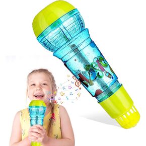 Echo Microphone for Kids, 5.51 Inches, Battery-Free, Magic Microphone for Toddler, Singing, Speech & Communication Therapy (Blue)
