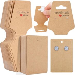 50 PACK-Earring Cards, Bracelet Earrings Packaging Display Cards, Self Adhesive Packaging for Jewelry, Keychain, Hair Band, Selling Card for Small Business Supplies