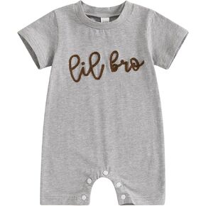 Rtnnsbbfcm Little Brother Little Sister Newborn Outfit Short Sleeve Bubble Romper Infant Jumpsuit Summer Baby Girl Clothes