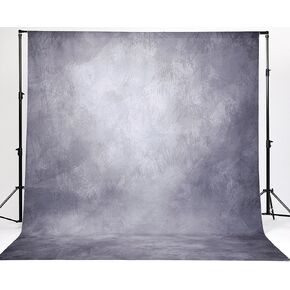 8x10ft Abstract Gray Photography Backdrop, Old Master Background for Portrait, Headshot, Newborn, Maternity Photo Booth Props, Professional Photo Backdrop Polyester Fabric with Top Pocket