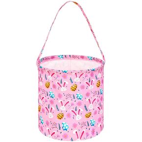 KUNRO Halloween Bag Baby Round Gift Bucket Baskets Toy Basket Halloween Trick or Treat Basket Storage Organizer for Nursery,Pumpkin Box For Home Decor