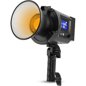 REFLEX CAMERA Professional 80W Handheld LED Photography Light – Portable Studio Video Light, Continuous Lighting for Photography, Handheld LED Spotlight. 3200-5600K 18000lux/1m CRI97 12 Effects + RGB