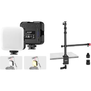 NEEWER NL-36AI LED Video Light,Portable Bi-Color 3200K~5600K Dimming Lights for Cameras, CRI 97+, 8 Scenes, 2000mAh Rechargeable Battery for Gaming/YouTube/Vlog/Photography, Camera Desk Mount Included