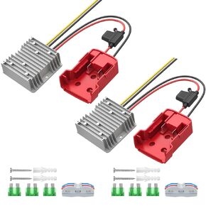 20V to 12V Step Down Converter Compatible with DeWalt 20V Battery, DC Voltage Regulator 12V 20A 240W Automatic Buck Converter with 30A Fuse & Wire Terminal