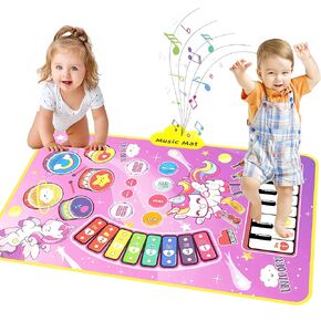 Baby Toys for 1 Year Old, Unicorn Musical Mat Toddler Girl Toys 6-18 Months, Early Educational Musical Learning Toys, Easter Basket Stuffers for Baby Girls 6-9-12-18-24 Months