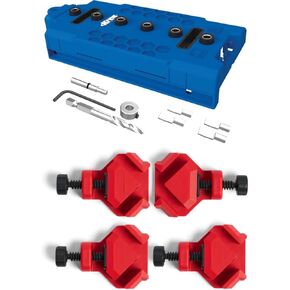 Kreg KMA3225 Shelf-Pin Jig 1/4" (6 mm) - Shelf Pin Drilling Jig - Create Perfect Holes for Wobble-Free Shelves - Drill Guide for Straight Holes & Quick Corner Clamps - Home Improvement Hand Tools - Ad
