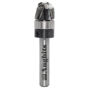 Bowl and Tray Template Router Bit 1/4" Shank, 1/4" Radius, 1/2" Cutting Diameter, 3/8" Cutting Length,3-Flute Solid Carbide Router Bit with Bearing for Wood Bowl Carving