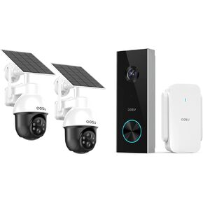 كاميرات أمان شمسية AOSU 3K/5MP في الهواء الطلق اللاسلكي 260 درجة 2K