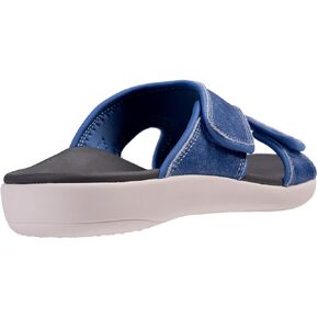 REVITALIGN Women's Kholo Canvas Slide Sandal, Denim Blue, 11 Wide