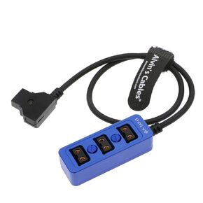 Alvin’s Cables D-tap Splitter P-Tap HUB Cable Dtap Male to 3 Port D tap Female Splitter Coiled Cable with Screw Threads for ARRI RED Z CAM Cameras TILTA Steadicam IDX V-Mount Battery