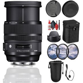 Sigma 24-70mm f/2.8 DG OS HSM Art Lens for Canon EF: Zoom, Standard, Composite, Canon EF, Black