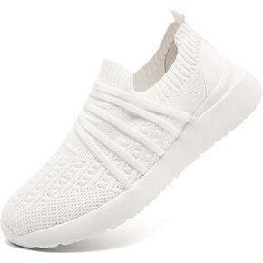 Women's Slip On Walking Shoes Lightweight Breathable Comfortable Tennis Sneakers for Workout Gym Cross Training Casual Platform Fashion Sneaker