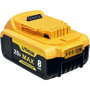 1-Pack 8000mAh Replacement Battery for Dewalt 20V Max Battery High Capacity Lithium ion Compatible with 20V Cordless Tools