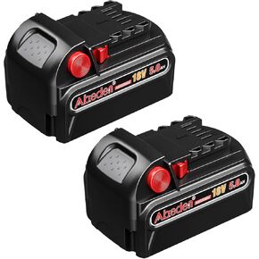 Abeden 18v Battery 2Packs Replacement for Milwaukee M18 Battery 5000mh,High-Capacity Batteries Compaitble with Milwaukee Tools and Charger Black