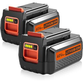 4 Packs 40V 3000mAh Replace Long-Lasting Battery for Black and Decker 40V Lithium Battery, Compatible with Black and Decker 40 Volt LBX2040 LBXR2036 & Power Tools Leaf Blower, Hedge Trimmer