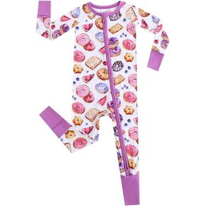 Bamboo Viscose Baby Romper, One Piece Jumpsuit for Boys & Girls, 2-Way Zipper with Reversible Mitten Cuffs