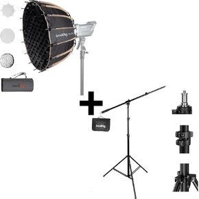 SMALLRIG Parabolic Softbox Quick Release + SmallRig Aluminum Light Stand 110"/9.2ft/280cm