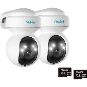 REOLINK Camera with 128GB microSD Card Bundle, 2pcs 5MP PTZ WiFi Camera with Auto Tracking, 2 pcs 128gb microSD Card