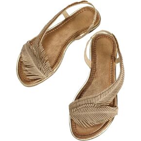 Verdusa Women's Fringe Decor Flat Sandals Slip Open Toe Leather Slippers Slip on Slides