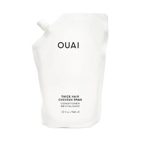 OUAI Thick Hair Conditioner Refill - Moisturizing Conditioner for Dry, Frizzy Hair - Keratin, Marshmallow Root, Shea Butter and Avocado Oil - Paraben, Phthalate and Sulfate Free Hair Care (32 Oz)