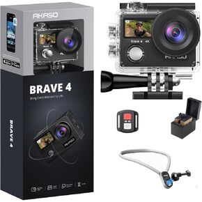 AKASO Brave 4 Action Camera Magnetic Neck Mount Holder, Vlog Action Camera Accessories Kit