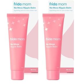 Frida Mom Nipple Cream, No-Mess Nipple Balm Moisturizer for Hydration, Gentle for Baby & Mom, 1.5fl oz (Pack of 2)