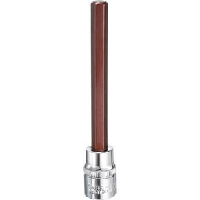 uxcell 8mm Hex Bit Socket 3/8" Drive SAE S2 Steel Square Drive Socket Extension Impact Bit Socket Ratchet Wrench Accessories for Turns Power Drill Into Nut Driver