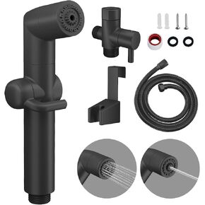 KAIYING Handheld Bidet Sprayer for Toilet, Baby Cloth Diaper Sprayer, Bathroom Muslim Shower Toilet Sprayer Attachment with Hose, Support Wall or Toilet Mount (Chrome)