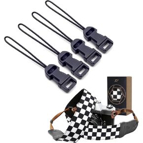 Padwa Lifestyle Vintage Camera Strap and 4 Pcs Black Quick Release Camera Strap QD Loops Connector Adapter