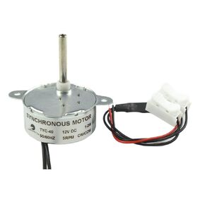 CHANCS TYC-40 DC Synchronous Electric Motor 12V 5RPM CW/CCW Small Gear Motor Shaft 4.6cm for Christmas Decoration
