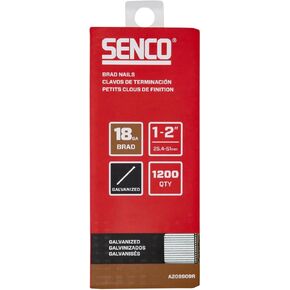SENCO A209909R 1" - 2" 18 Gauge Brad Nails, Galvanized Finish 1,200 Count Pack