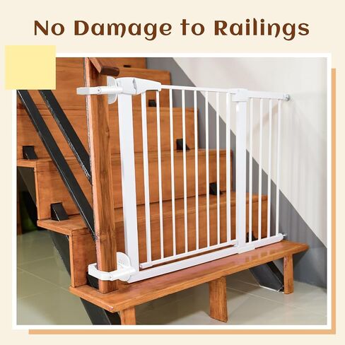 Baby Gate Banister Adapter：2Pcs Baby Stair Gate Kit Stair Post Fitting Kit Babys Gates for Stairs, Safety Stair Adapter Fit for Stair Gate Against Stairs Posts (Not Include The Gate) in Saudi Arabia