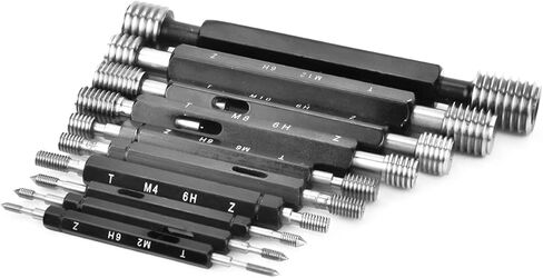 Thread Plug Gauge High Accuracy Double End Through Stop Measurement Hand Tool for Hardware Tool Thread Diameter Measurement 10Pcs (Imperial Thread) in Saudi Arabia