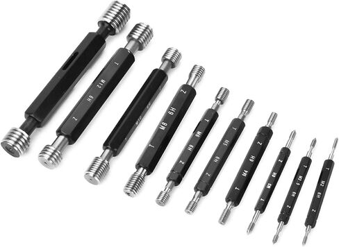 Thread Plug Gauge High Accuracy Double End Through Stop Measurement Hand Tool for Hardware Tool Thread Diameter Measurement 10Pcs (Imperial Thread) in Saudi Arabia