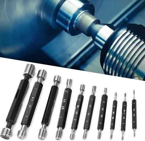 Thread Plug Gauge High Accuracy Double End Through Stop Measurement Hand Tool for Hardware Tool Thread Diameter Measurement 10Pcs (Imperial Thread) in Saudi Arabia