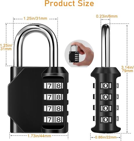 NAGE Pink Locker Lock, 4 Digit Gym Locker Lock Resettable, Outdoor Waterproof Combination Lock for Gym School Sports Locker, Fence, Gate, Toolbox, Case, Hasp Storage (1 Pack, Pink) in Saudi Arabia