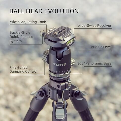 Tilta Travel Ball Head with 3-Stage Carbon Fiber Tripod Legs (5KG) | 11lbs Load Capacity | Arca Quick Release Plate | Multiple Mounting Points | Low-Angle Shooting (Forest Green) in Saudi Arabia