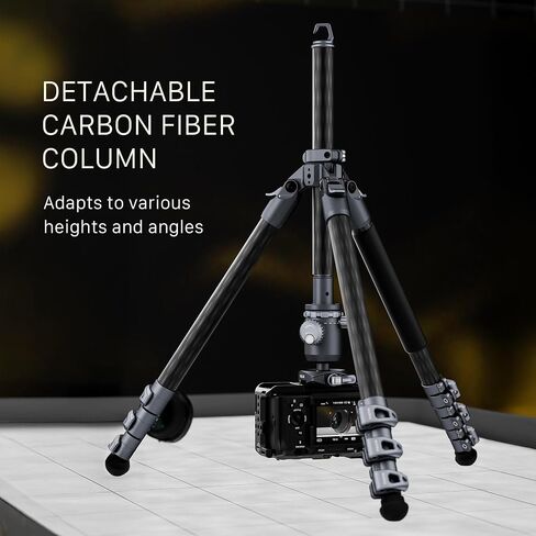 Tilta Travel Ball Head with 3-Stage Carbon Fiber Tripod Legs (5KG) | 11lbs Load Capacity | Arca Quick Release Plate | Multiple Mounting Points | Low-Angle Shooting (Forest Green) in Saudi Arabia