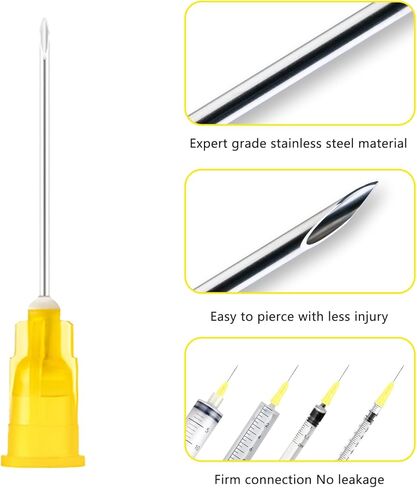 100 حزمة من أدوات المختبر 16Ga 1.25 بوصة (ملفوفة بشكل فردي) 18Ga، 23Ga، 25Ga، 21Ga، 22Ga، 27Ga، 30Ga، ملحقات التوزيع الصناعية، قفل Luer in Kuwait