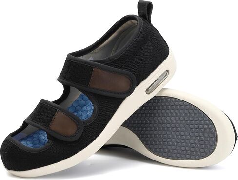 Diabetic Shoes for Women, Women's Wide Width Elderly Shoes, Adjustable Closure Lightweight Breathable, Swollen Feet Walking Edema Sneakers in Saudi Arabia
