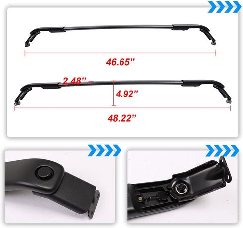 330lbs Lockable Roof Rack Cross Bars Fit for Chevrolet Tahoe, Chevy Suburban,GMC Yukon & Yukon XL, Cadillac Escalade ESV 2021 2022 2023 2024 2025,Accessories Cargo Carrier Bars Luggage Rack in Kuwait