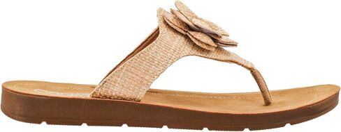 Corkys Footwear Women's So Delish Flip Flop Sandal – Lightweight, Comfortable, with Floral Embellishment, Perfect for Summer Style and Versatile Wear, Open Toe in Saudi Arabia
