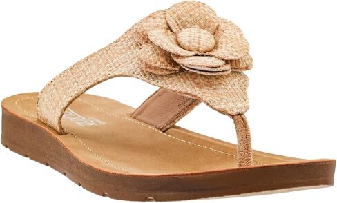 Corkys Footwear Women's So Delish Flip Flop Sandal – Lightweight, Comfortable, with Floral Embellishment, Perfect for Summer Style and Versatile Wear, Open Toe in Saudi Arabia