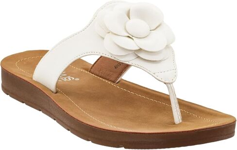 Corkys Footwear Women's So Delish Flip Flop Sandal - خفيفة الوزن ، مريحة ، مع زهور الأزهار ، مثالية لأسلوب الصيف وارتداء متعدد الاستخدامات ، ومفتوح إصبع القدم in Kuwait